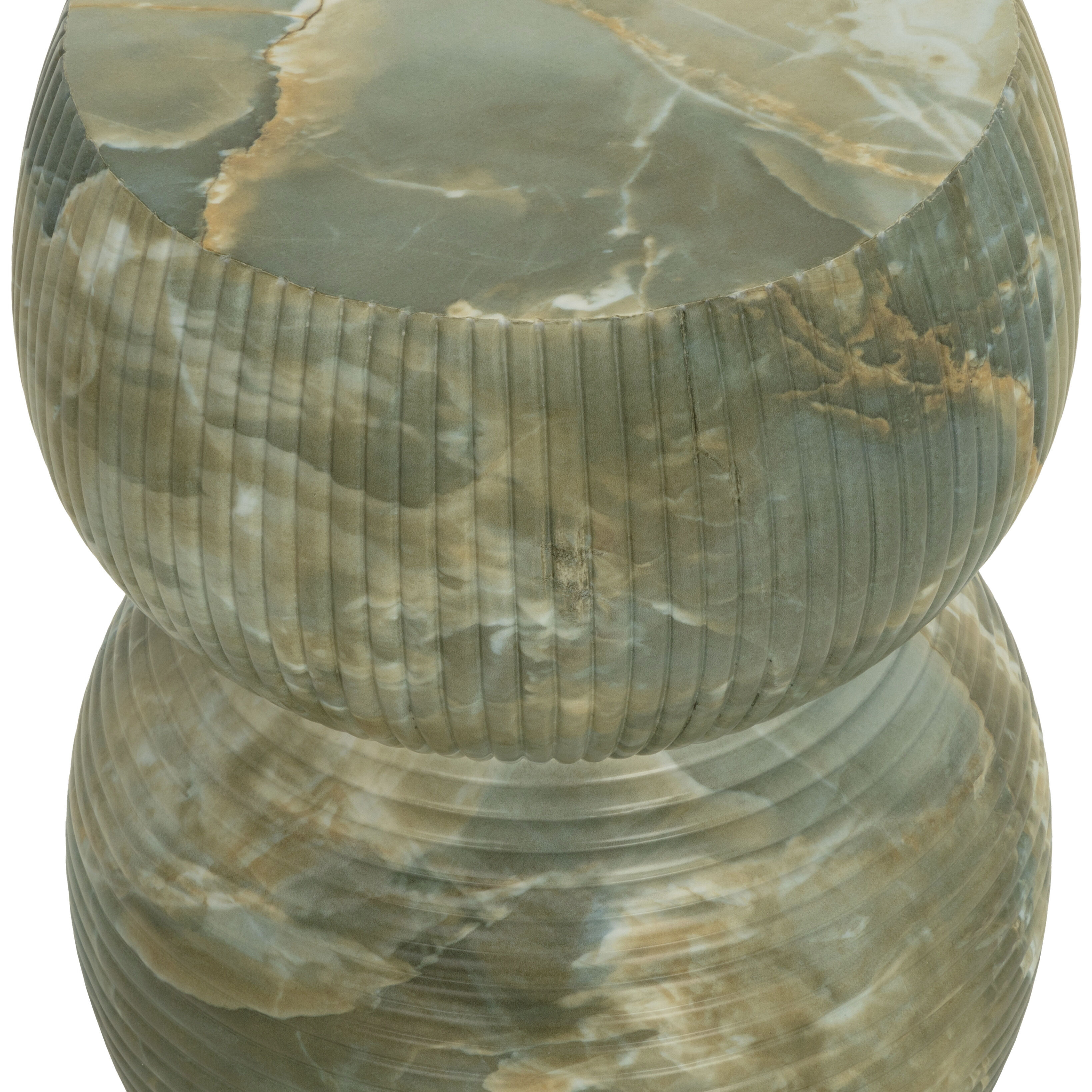 Gemina 20 X 16 inch Marble Look / Jade Onyx Outdoor End Table